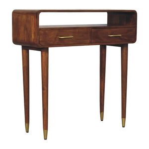 Valenza Curved Console Table | Solid Wood Hallway Table
