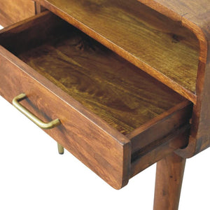 Valenza Curved Console Table | Solid Wood Hallway Table