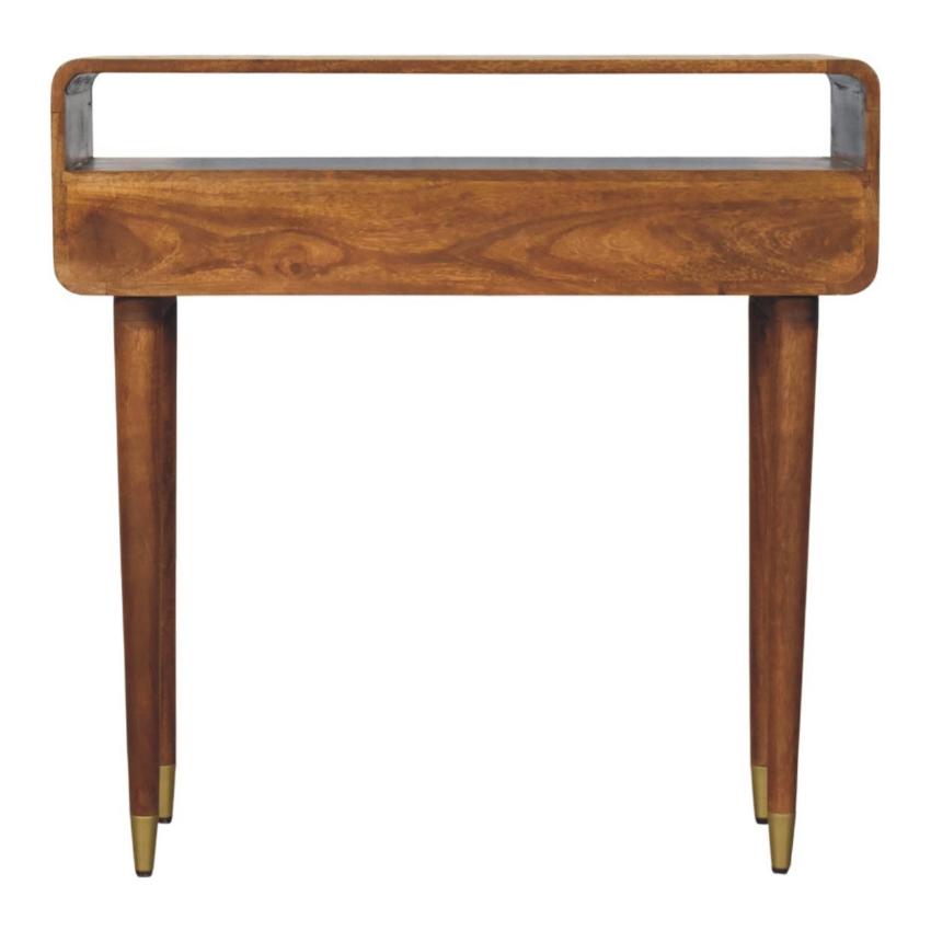 Valenza Curved Console Table | Solid Wood Hallway Table