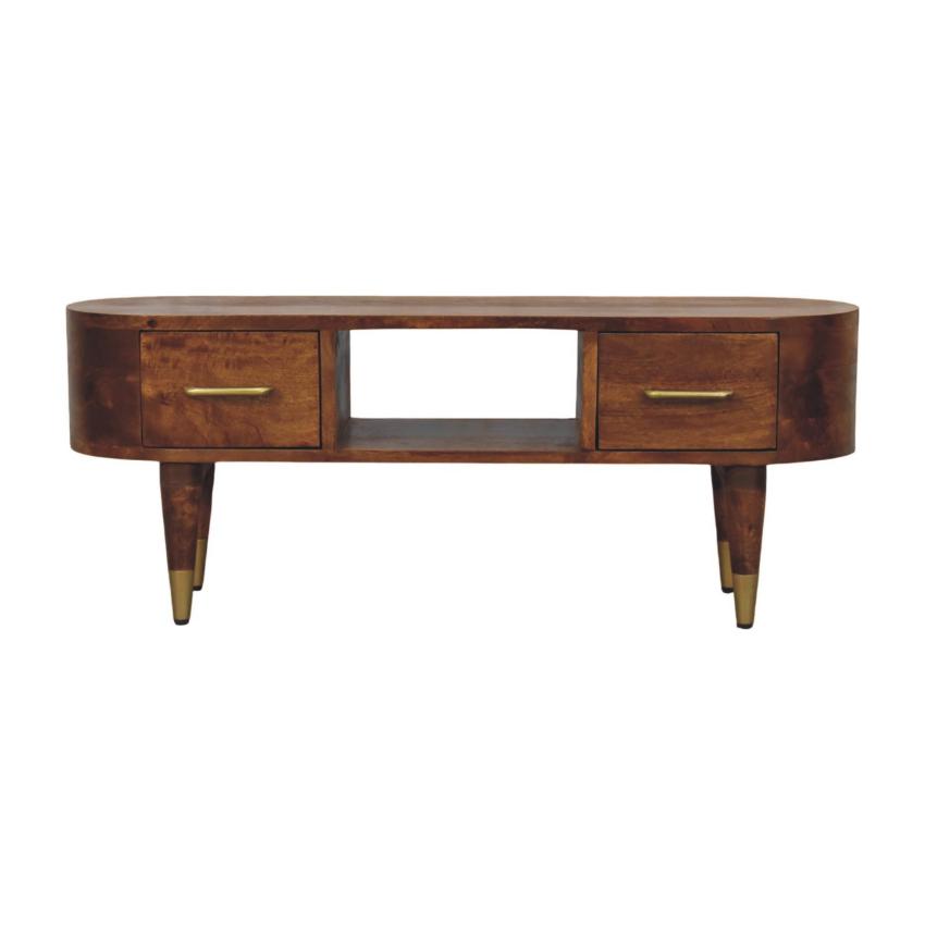 Valenza Media Unit | Solid Wood TV Cabinet with Storage