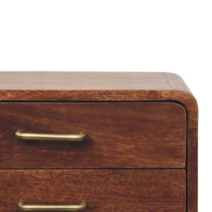 Valenza Two-Drawer Bedside Table | Timber Nightstand | Bedroom Storage