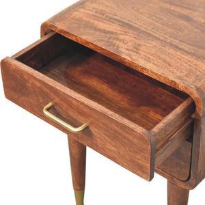 Valenza Two-Drawer Bedside Table | Timber Nightstand | Bedroom Storage