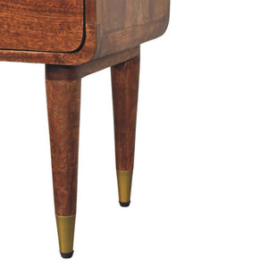 Valenza Two-Drawer Bedside Table | Timber Nightstand | Bedroom Storage