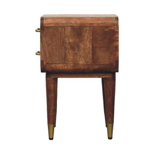 Valenza Two-Drawer Bedside Table | Timber Nightstand | Bedroom Storage