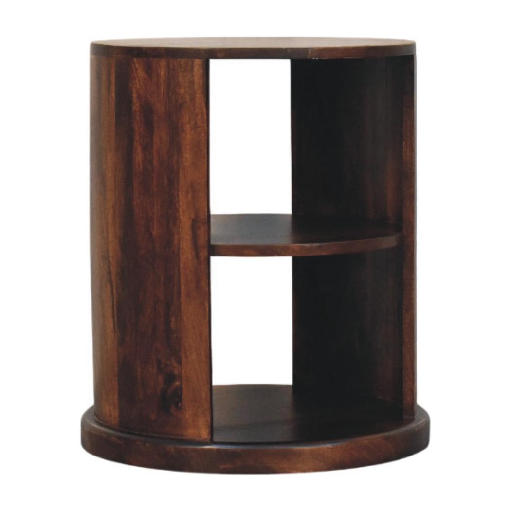 Ventura Side Table | Solid Mango Wood | Sculptural Base | Modern Living Room Accent