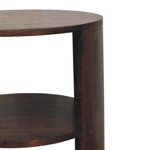 Ventura Side Table | Solid Mango Wood | Sculptural Base | Modern Living Room Accent