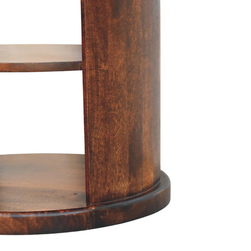 Ventura Side Table | Solid Mango Wood | Sculptural Base | Modern Living Room Accent