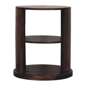 Ventura Side Table | Solid Mango Wood | Sculptural Base | Modern Living Room Accent