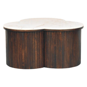 Verona Marble Coffee Table | Solid Mango Wood | Natural Stone Top | Refined Centre Table