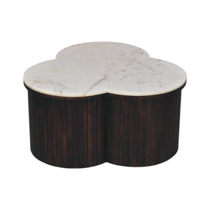 Verona Marble Coffee Table | Solid Mango Wood | Natural Stone Top | Refined Centre Table