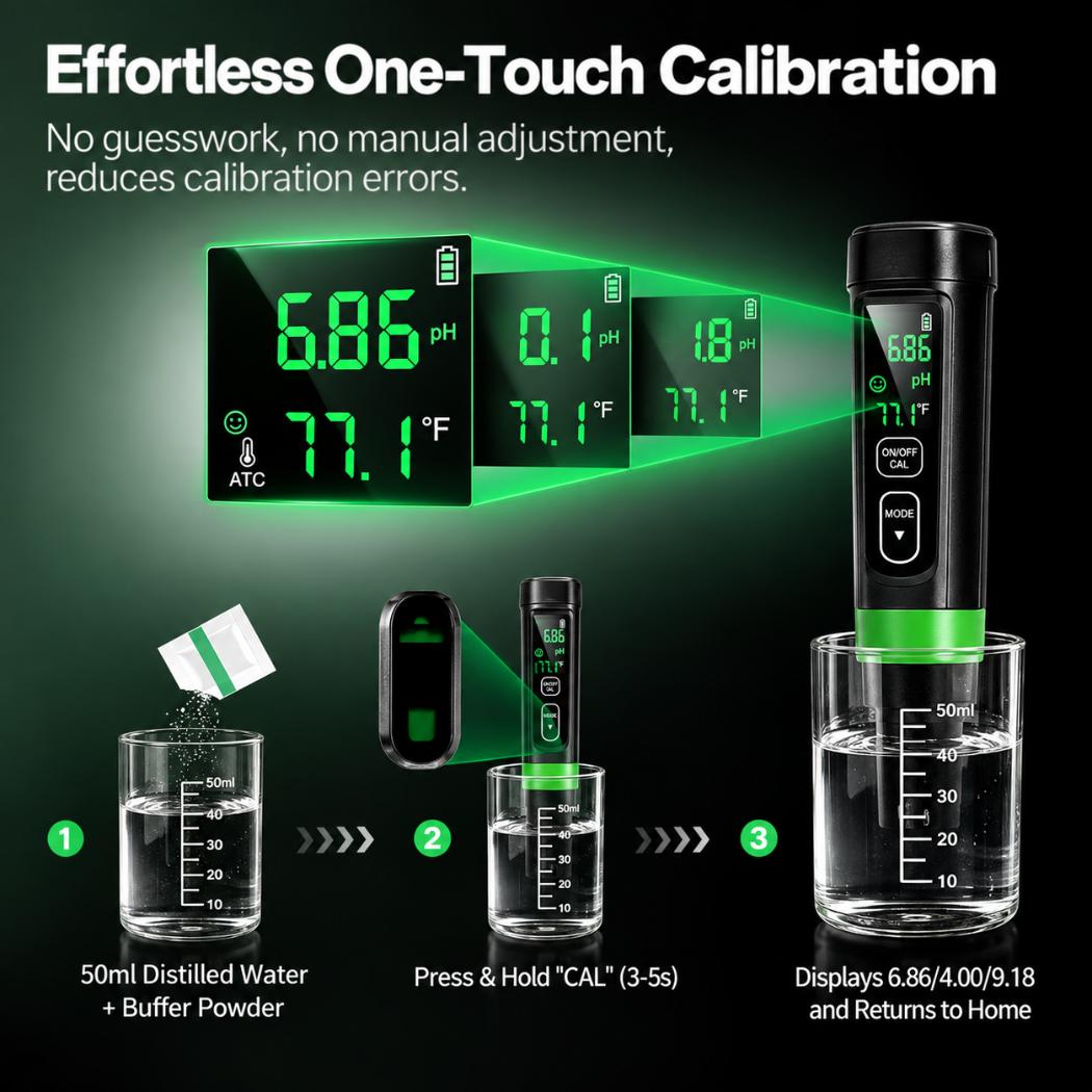 VIVOSUN AeroLab P30 Digital pH Meter | ±0.01 pH Accuracy, ATC & Replaceable Probe