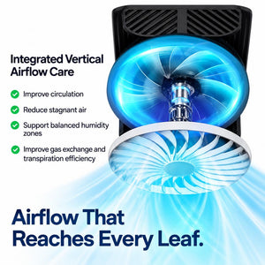 AeroLight 180W LED Grow Light, Indoor Plant Light with Circulation Fan for Grow Tent Cooling Ventilation, Tunable Full Spectrum, Support App Control, GrowHub Compatible, 2.7x2.7ft Coverage