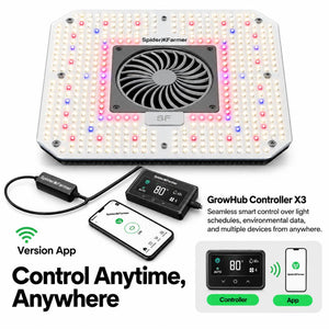 AeroLight 180W LED Grow Light, Indoor Plant Light with Circulation Fan for Grow Tent Cooling Ventilation, Tunable Full Spectrum, Support App Control, GrowHub Compatible, 2.7x2.7ft Coverage