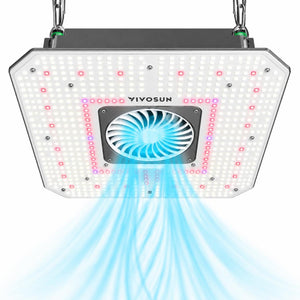 AeroLight 180W LED Grow Light, Indoor Plant Light with Circulation Fan for Grow Tent Cooling Ventilation, Tunable Full Spectrum, Support App Control, GrowHub Compatible, 2.7x2.7ft Coverage