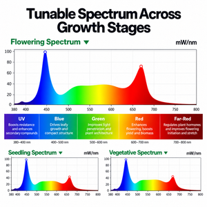VIVOSUN AeroLight 240W LED Grow Light | Tunable Full Spectrum, Integrated Airflow & 4x2 ft Coverage
