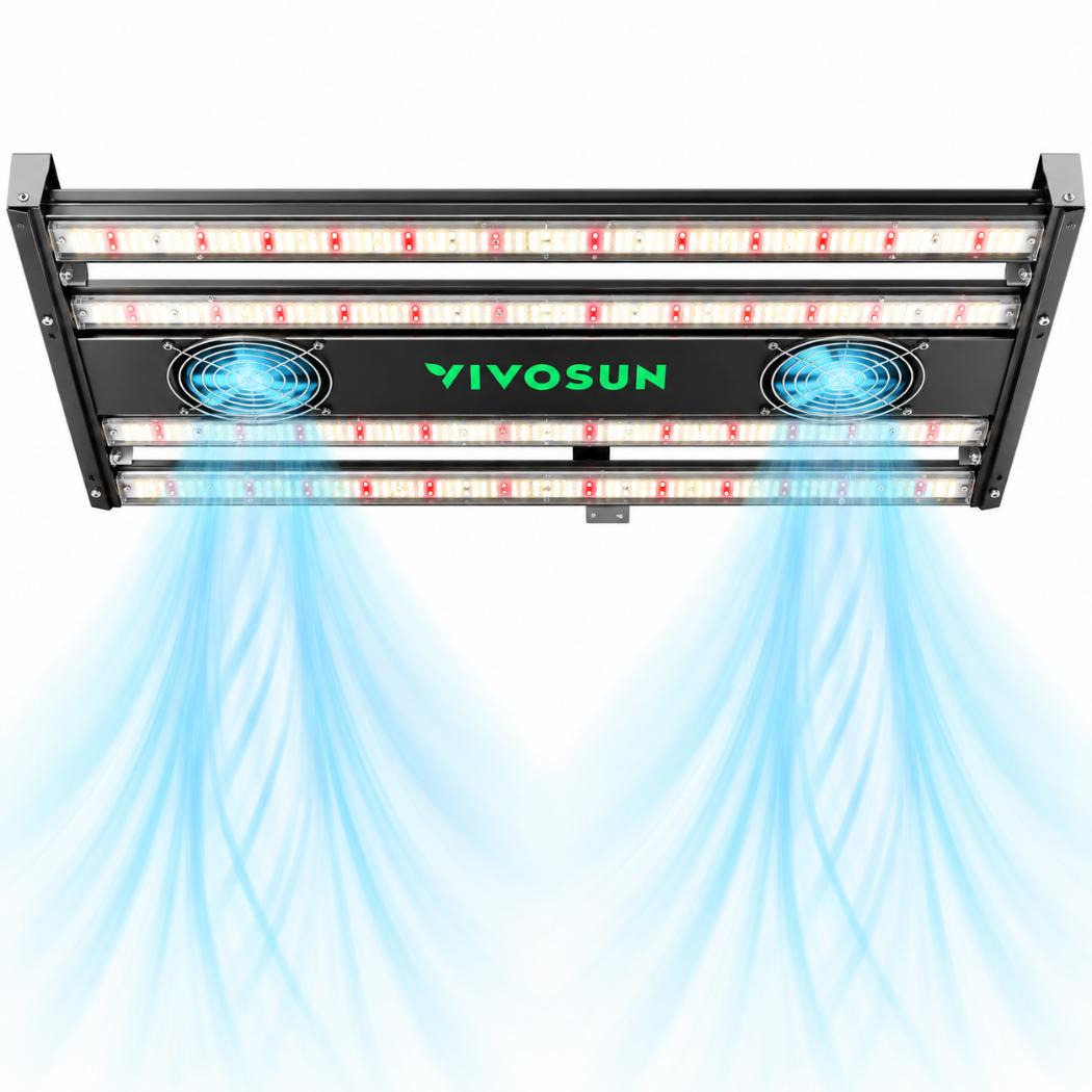 VIVOSUN AeroLight 320W LED Grow Light | Tunable Full Spectrum, Integrated Circulation Fan, GrowHub Compatible & 4x2 ft Coverage