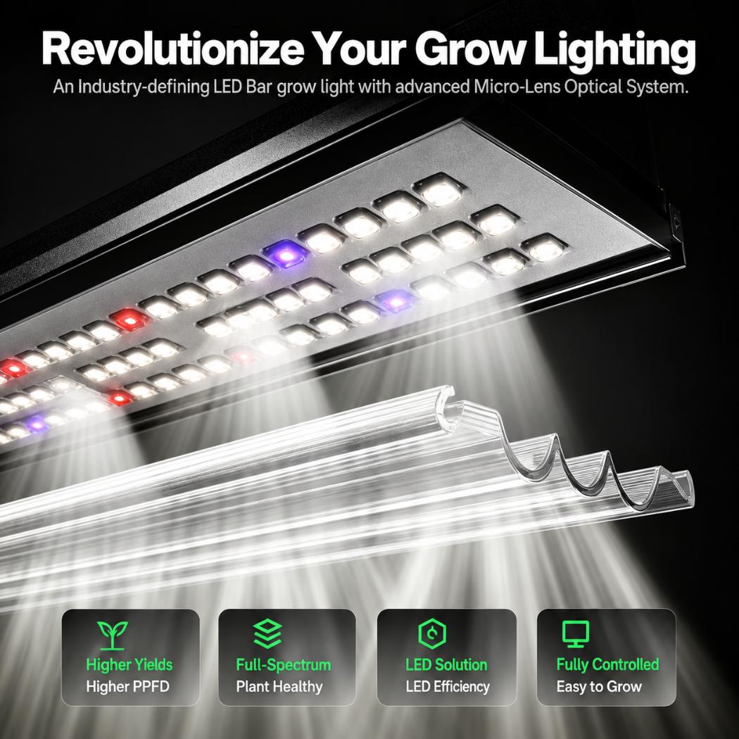 VIVOSUN AeroLight 350W LED Grow Light | Tunable Full Spectrum, Integrated Airflow & 3x3 ft Coverage