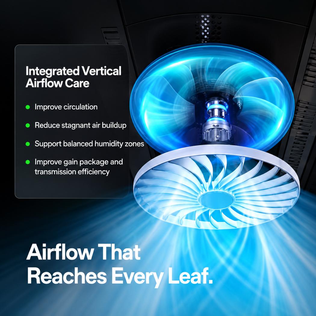 VIVOSUN AeroLight 550W LED Grow Light | Tunable Full Spectrum, Integrated Airflow & GrowHub App Control | 4x4 ft Coverage