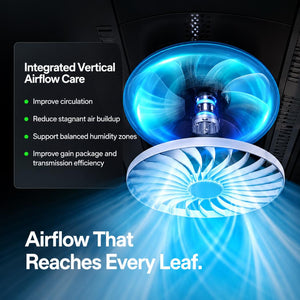 VIVOSUN AeroLight 550W LED Grow Light | Tunable Full Spectrum, Integrated Airflow & GrowHub App Control | 4x4 ft Coverage
