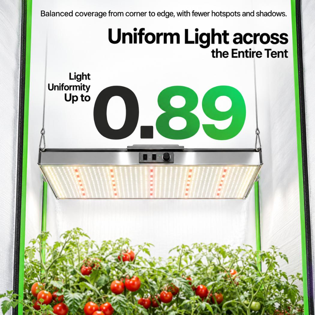 VIVOSUN LumaLight 320W LED Grow Light | Full Spectrum, Deep Canopy Penetration & 3x3 ft Coverage