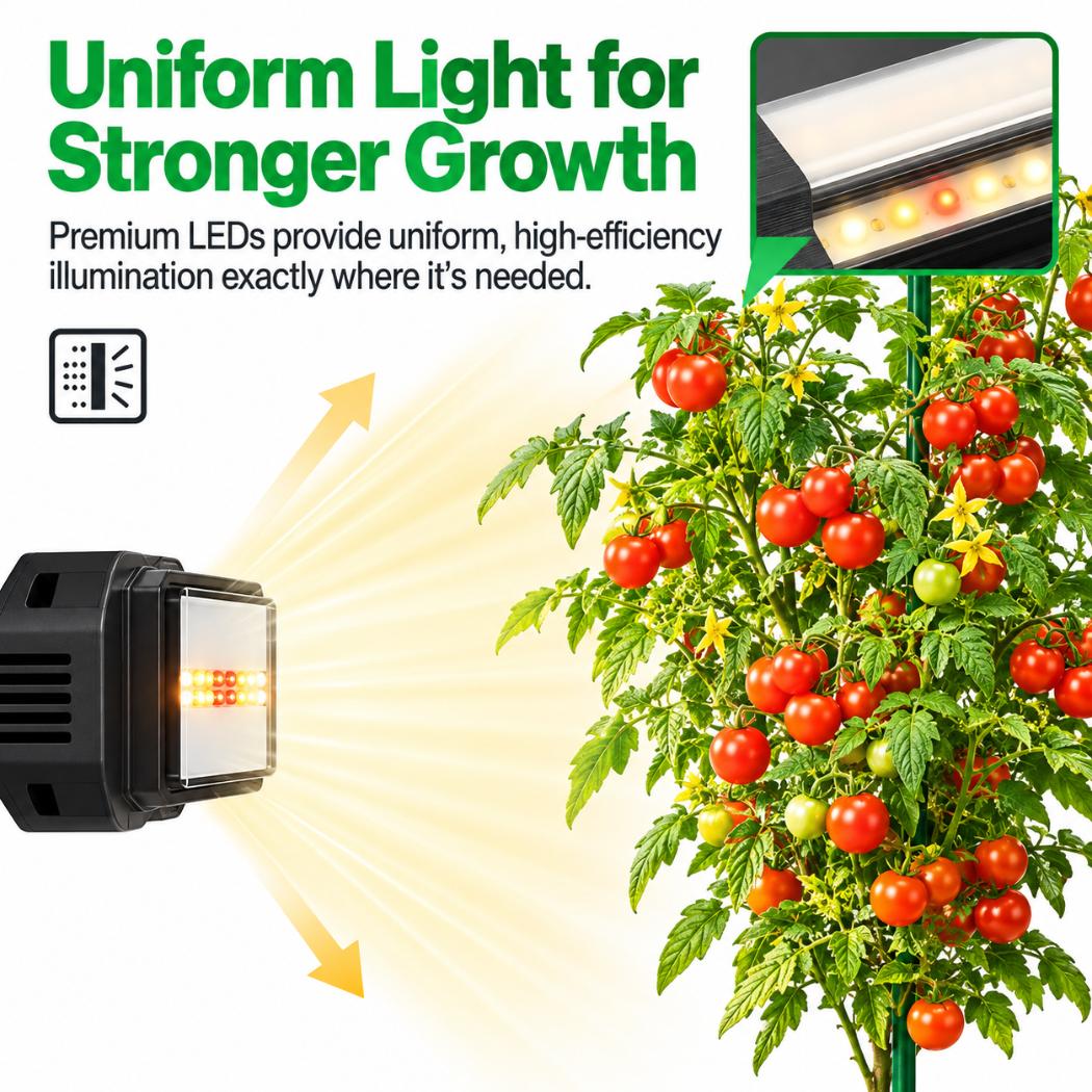VIVOSUN LumaRay Side Lights 4-Bar | 50W Full Spectrum LED Grow Light Bars & SGS Compatible
