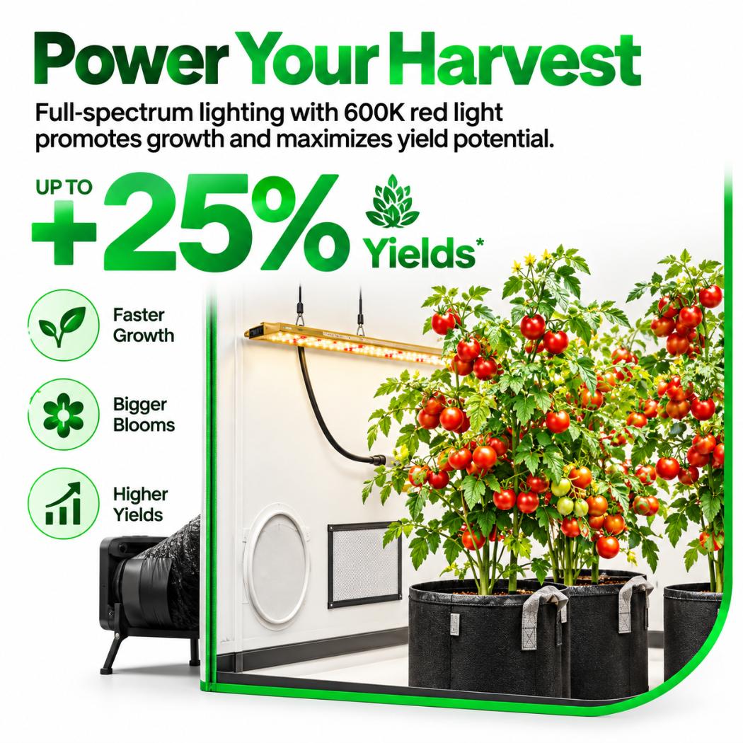 VIVOSUN LumaRay Side Lights 8-Bar | 100W Full Spectrum LED Grow Light Bars & SGS Compatible