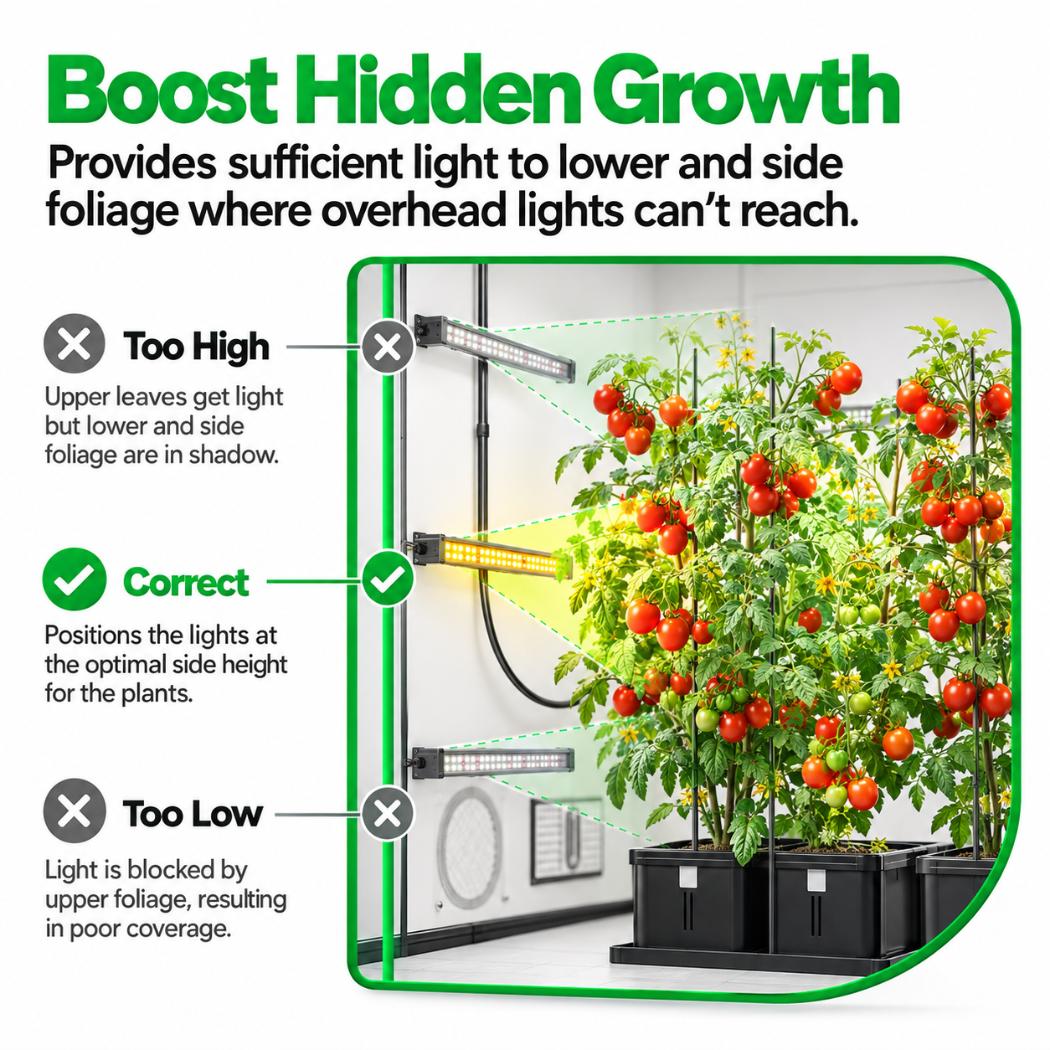 VIVOSUN LumaRay Side Lights 8-Bar | 100W Full Spectrum LED Grow Light Bars & SGS Compatible