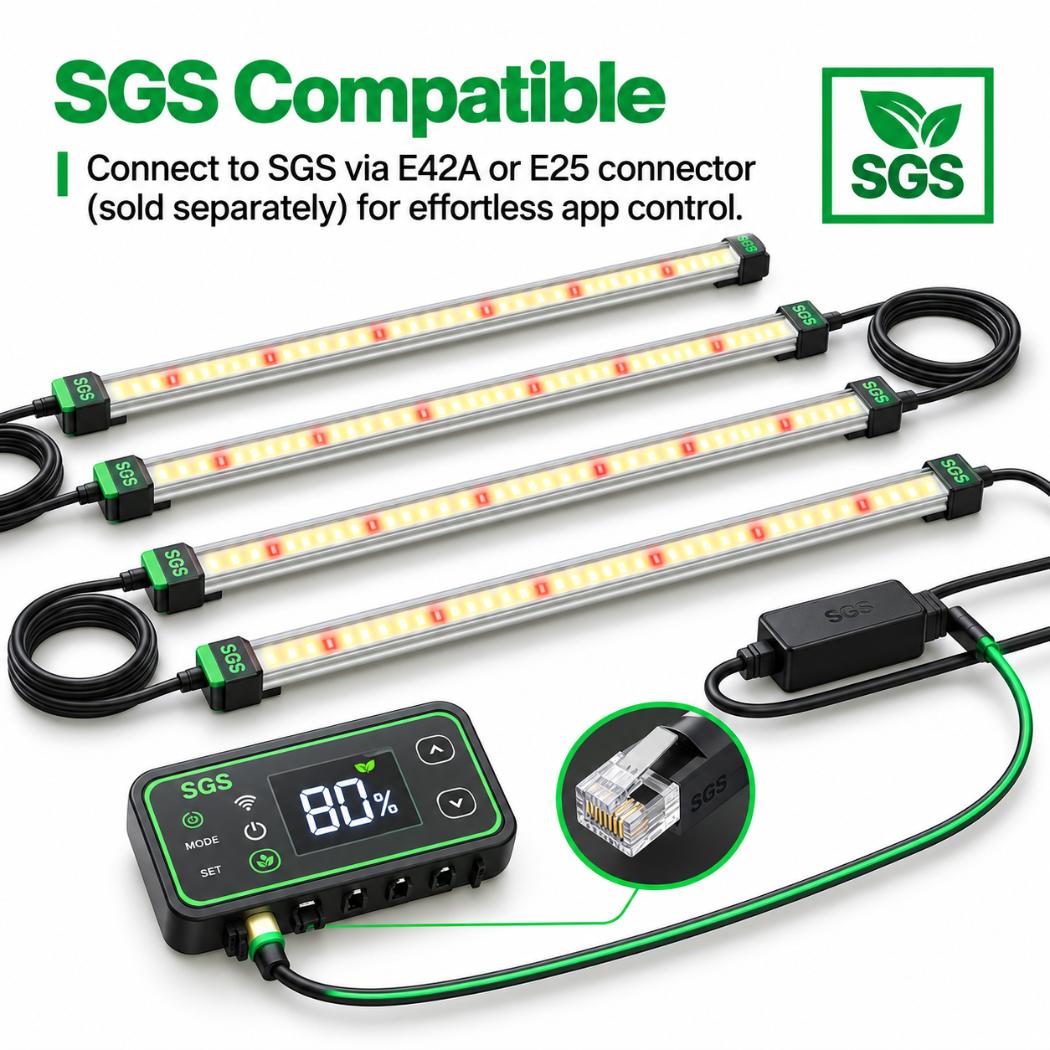 VIVOSUN LumaRay Side Lights 8-Bar | 100W Full Spectrum LED Grow Light Bars & SGS Compatible