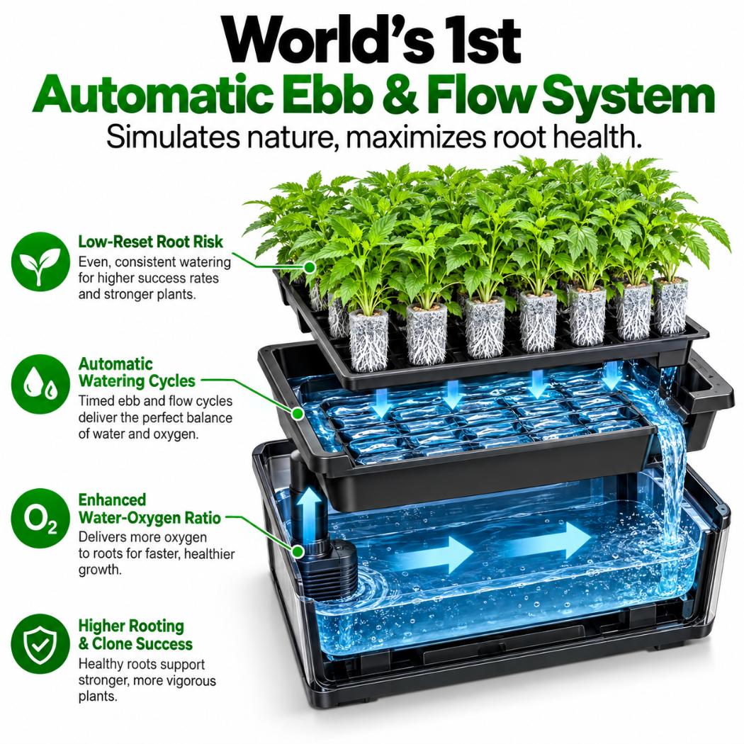 VIVOSUN VSeed S40 Smart Seedling Box | 40-Cell Seed Starting & Cloning System with Ebb & Flow Irrigation