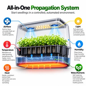 VIVOSUN VSeed S40 Smart Seedling Box | 40-Cell Seed Starting & Cloning System with Ebb & Flow Irrigation