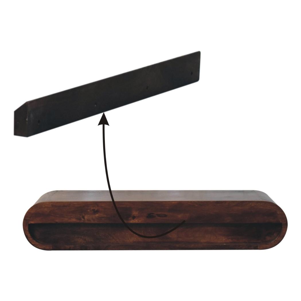 Wall-Mounted Console | Solid Mango Wood | California Walnut Finish