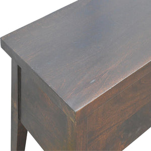 Walnut Hallway Storage Bench | Solid Mango Wood | Walnut Finish | Entryway Seating & Storage