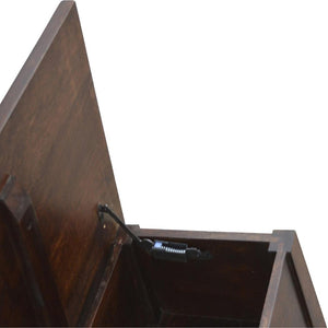 Walnut Hallway Storage Bench | Solid Mango Wood | Walnut Finish | Entryway Seating & Storage