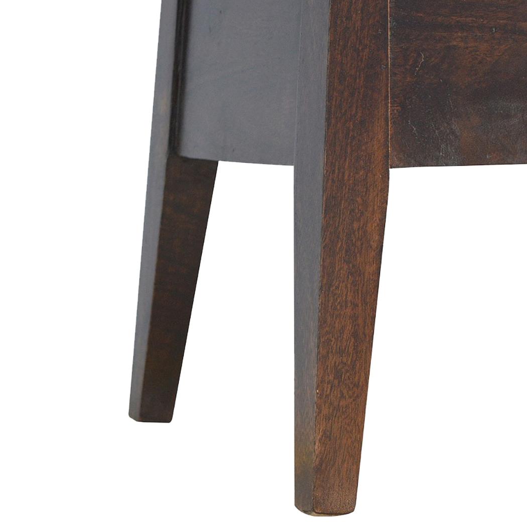 Walnut Hallway Storage Bench | Solid Mango Wood | Walnut Finish | Entryway Seating & Storage