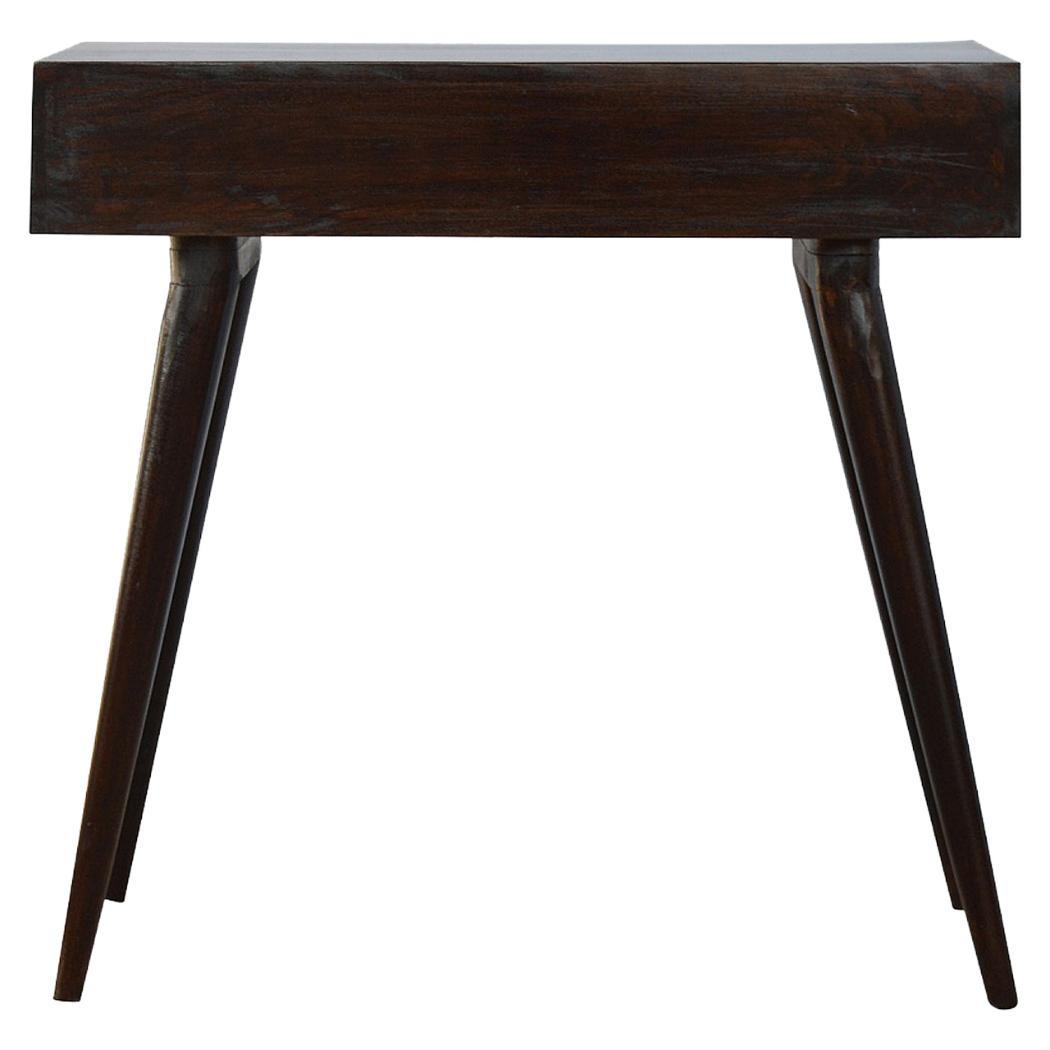 Walnut Open Writing Desk | Solid Mango Wood | Walnut Finish | 2 Shelf Home Office Desk