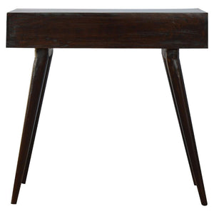 Walnut Open Writing Desk | Solid Mango Wood | Walnut Finish | 2 Shelf Home Office Desk