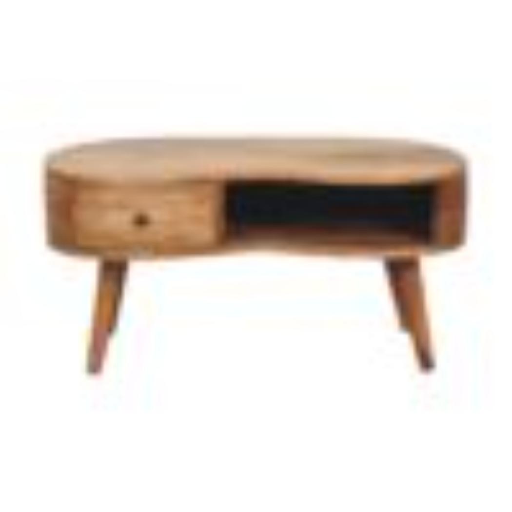 Wave Coffee Table | Oak Finish | Sculptural Living Room Design