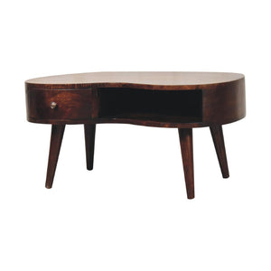 Wave Coffee Table | Walnut Finish | Sculptural Living Room Design