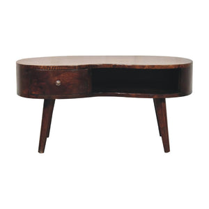 Wave Coffee Table | Walnut Finish | Sculptural Living Room Design