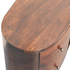 Wave Entertainment Unit | Light Walnut Finish | Sculptural TV Storage