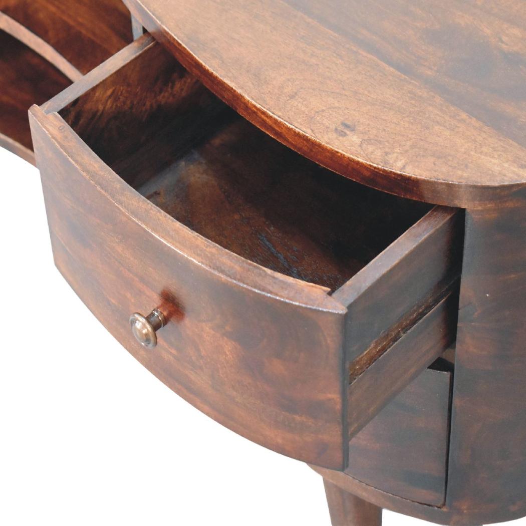 Wave Entertainment Unit | Light Walnut Finish | Sculptural TV Storage