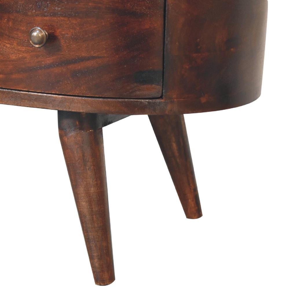 Wave Entertainment Unit | Light Walnut Finish | Sculptural TV Storage