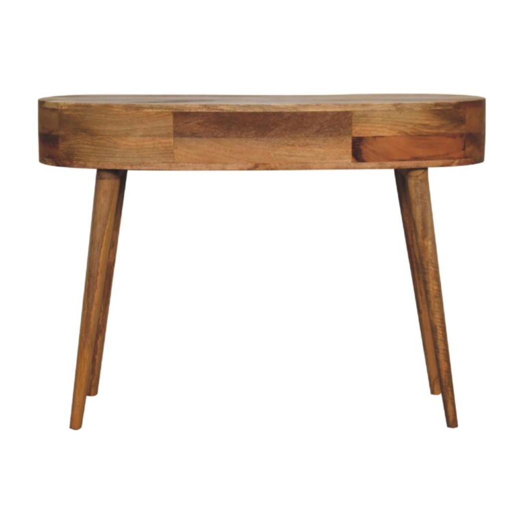 Wave Writing Desk | Oak Finish | Curved Home Office Design