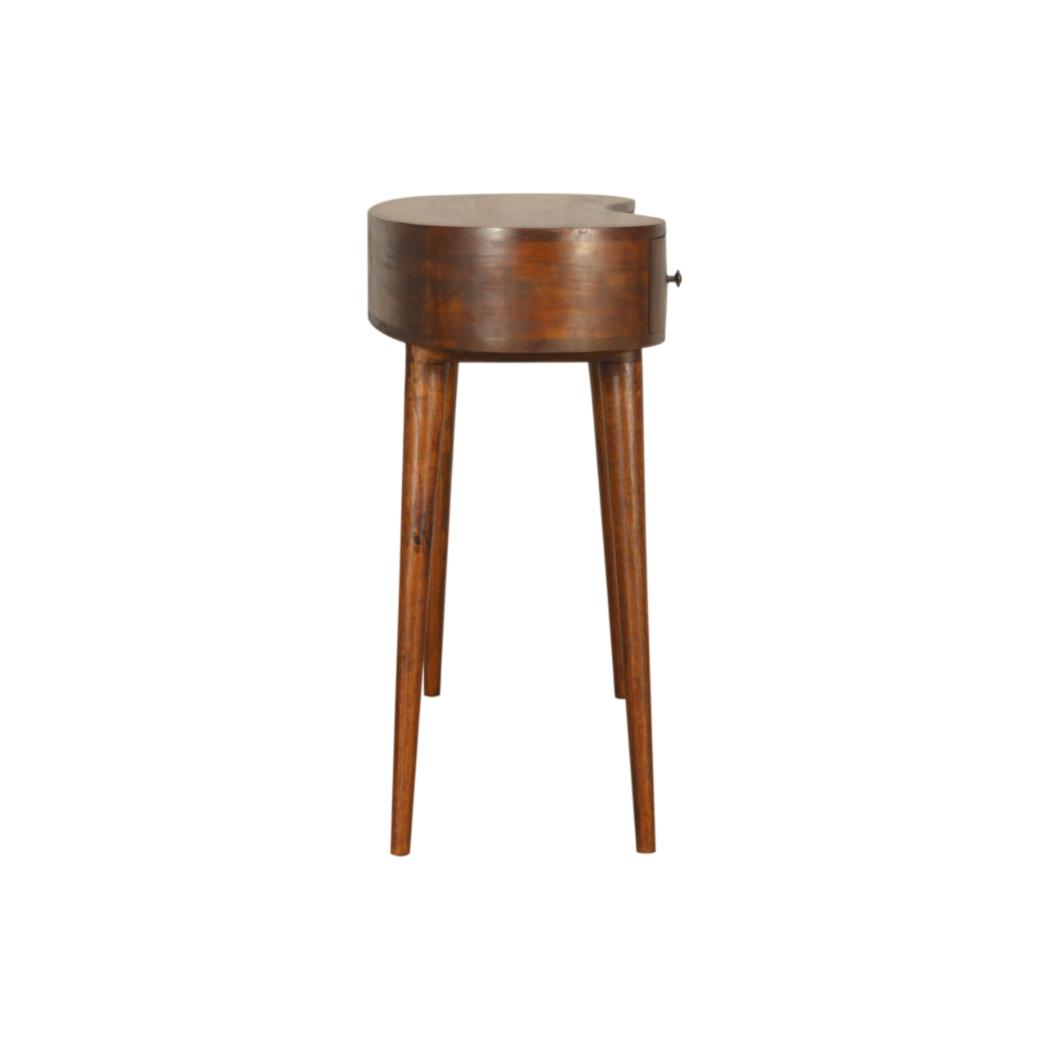 Wave Writing Desk | Solid Mango Wood | Chestnut Finish | Home Office Desk