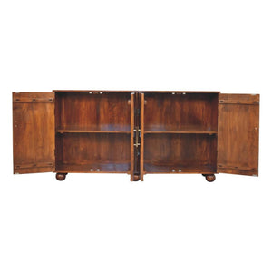 Wavecrest Cabinet | Solid Mango Wood | Chestnut Finish
