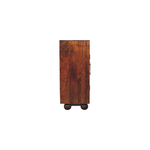 Wavecrest Cabinet | Solid Mango Wood | Chestnut Finish