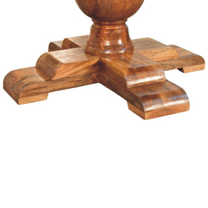 Wentworth Round Dining Table | Solid Mango Wood | Fluted Pedestal Base | Timeless Dining Table
