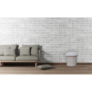 White Bouclé Mushroom Footstool | Rounded Upholstered Stool | Sculptural Accent