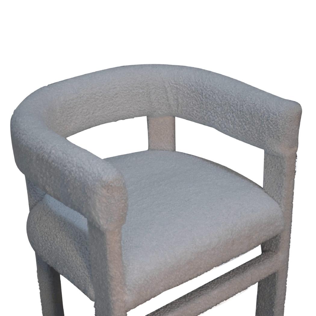White Bouclé Occasional Chair | Upholstered Accent Seating | Soft Textured Finish