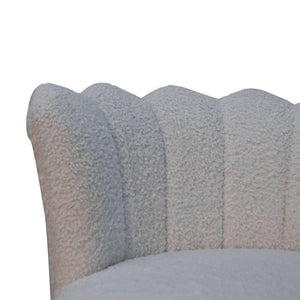White Bouclé Swivel Chair | Upholstered Accent Seating | Soft Contemporary Style